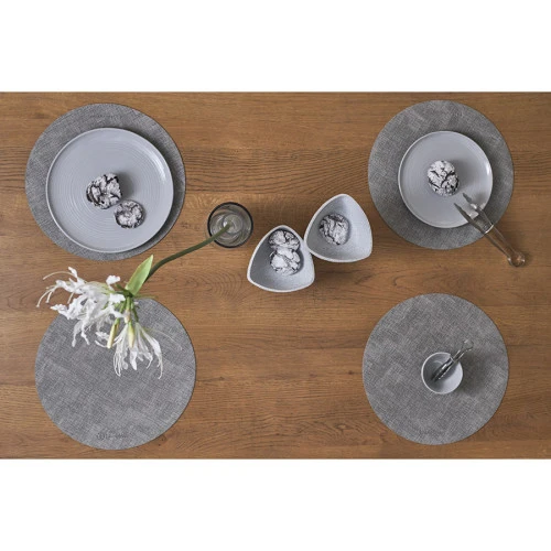 Набор из 2-х сервировочных салфеток leanera, D35 см, серые