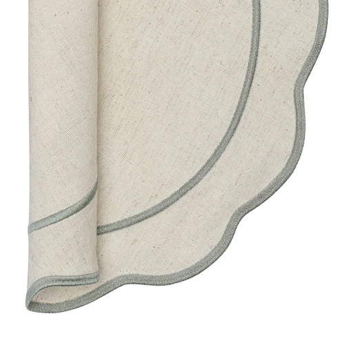 Салфетка под приборы anemone из коллекции trendy ruffles, D40 см, серый