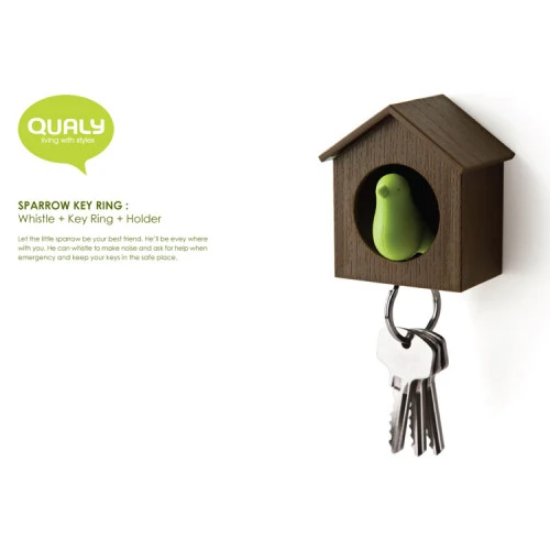 Держатель для ключей sparrow, белый/зеленый