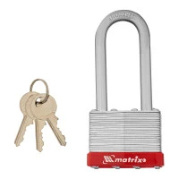 Замок навесной, 65 мм, удлиненная дужка Matrix