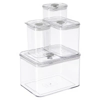 Набор из 4-х контейнеров для хранения с крышкой и клапаном keep in