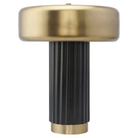 Лампа настольная stone, D27х35 см, черная/золотистая