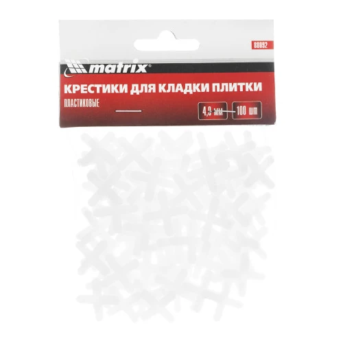 Крестики, 4.0 мм, для кладки плитки, 100 шт Matrix