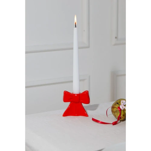 Подсвечник bow, 8 см, красный