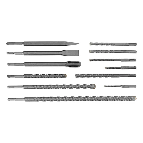 Набор буров по бетону, 5-6 х 110, 8-10-12 х 160, 14-16 х 210, 18 х 300, 20 х 450 мм, зубила, SDS Plus Matrix