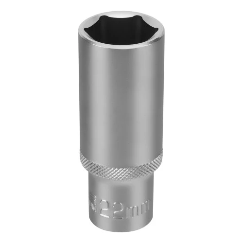 Головка торцевая удлиненная, 22 мм, шестигранная, CrV, под квадрат 1/2 Stels