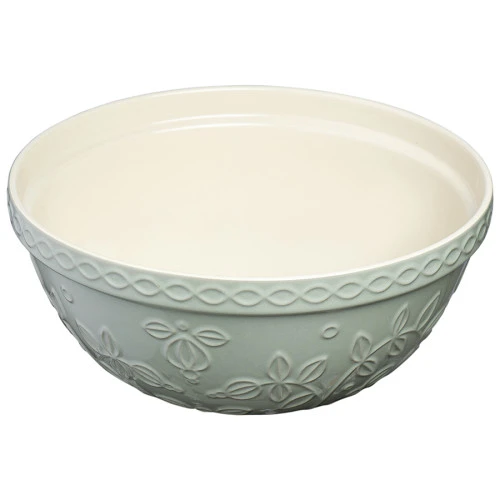 Миска серо-мятного цвета с рельефным узором Ягоды Тайги из коллекции russian north, 2,5 л