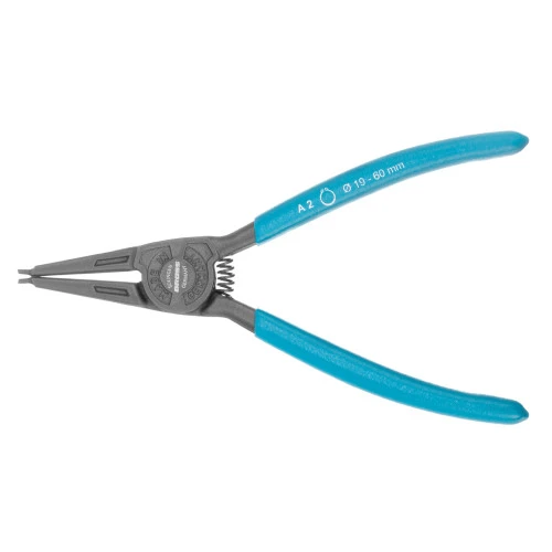 Съемник, 175 мм, для внешних стопорных колец (19-60 мм) прямые губки (разжим) Gross