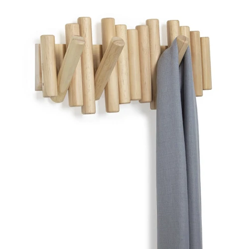 Вешалка настенная picket, 5 крючков, натуральное дерево