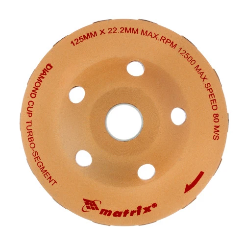Чашка алмазная зачистная, 125 мм, турбо-сегментная Matrix