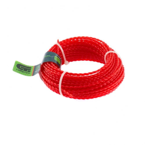 Леска для триммера овальная витая, 2.4 мм х 15 м, Сибртех