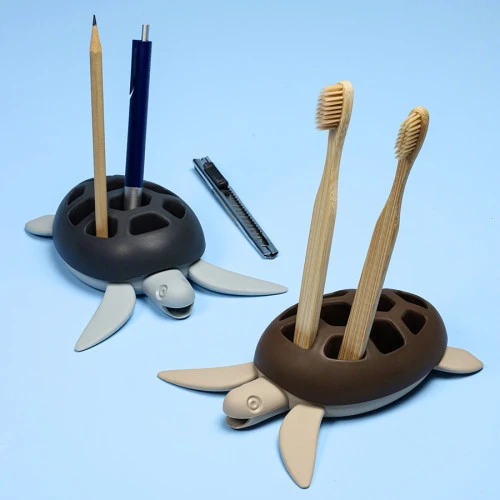 Держатель для зубных щеток/карандашей turtle, серый