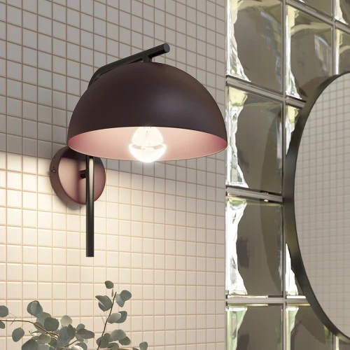 Светильник настенный jassy, D29х26 см, вишневый