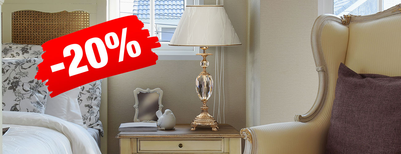 Скидка 20% на классические светильники Скидка 20% на классические светильники