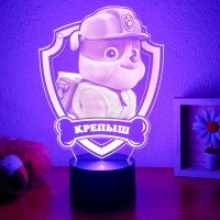 Ночной 3d светильник Щенок Крепыш