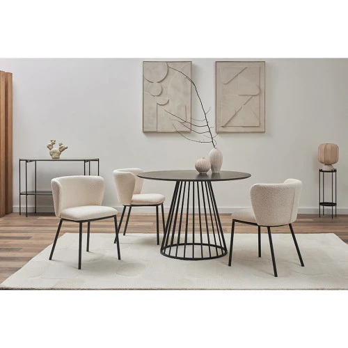 Стул foggy, букле, молочный