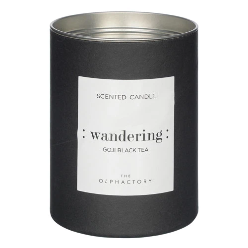 Свеча ароматическая the olphactory, wandering black, goji black tea (новая), 40 ч