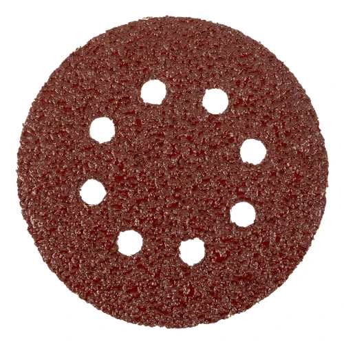 Круг абразивный на ворсовой подложке под "липучку", перфорированный, P 24, 125 мм, 5 шт Matrix
