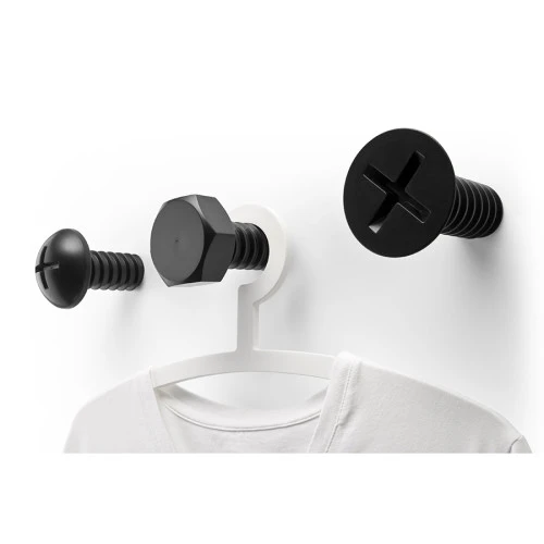 Набор вешалок screw, черные, 3 шт.