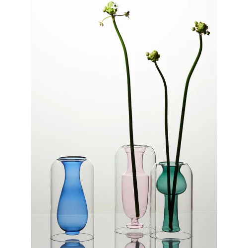 Ваза muse, 20 см, бирюзовая