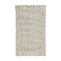 Ковер из переработанного пластика бежевого цвета из коллекции ethnic, 60х90 см