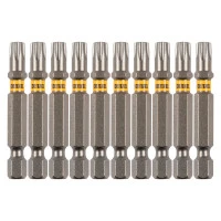 Бита TX 30х50, сталь S2, шестигранный профиль, 10 шт. Е 6,3 Denzel