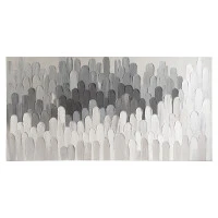 Панно декоративное с ручной росписью by feel, 140х70 см, черно-белое