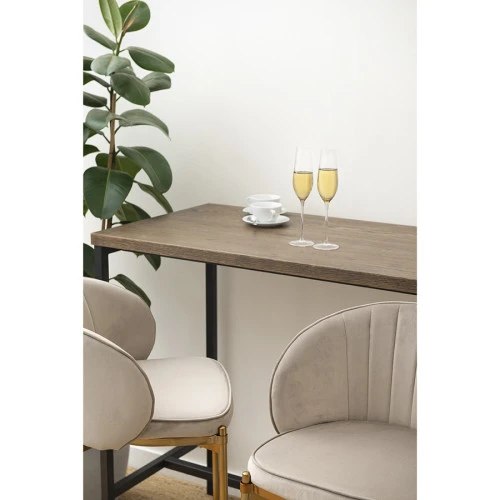 Стул барный coral, велюр, серо-бежевый