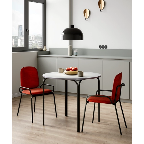 Столик кофейный ror, D50 см, черный/серый