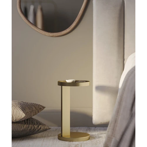 Столик приставной yanis, D25,5 см, золотой