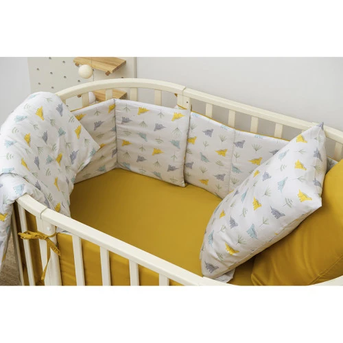 Комплект постельного белья из сатина с принтом dinosauria world из коллекции tiny world, 100х120 см