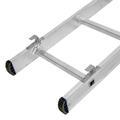 Лестница, 2 х 14 ступеней, алюминиевая, двухсекционная, Сибртех