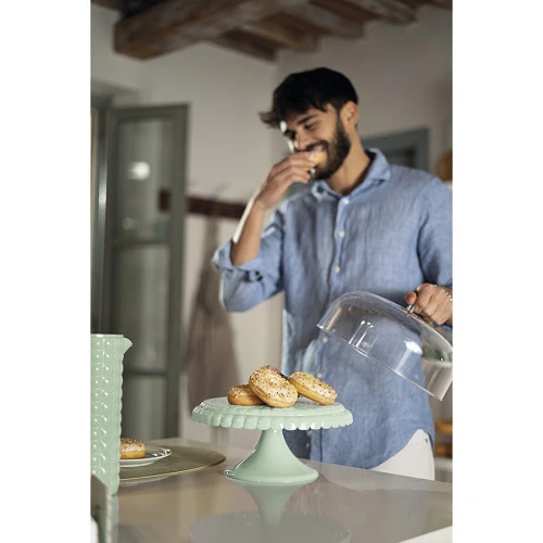 Блюдо для торта с крышкой tiffany, D30 см, зеленое