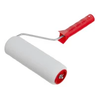 Валик "Поролон", в сборе, 200 мм, D 48 мм, D ручки 6 мм, крепление шплинтом Сибртех