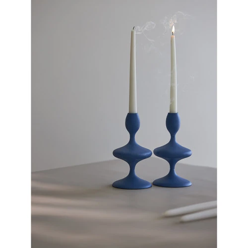 Подсвечник vivlend, 20 см, синий