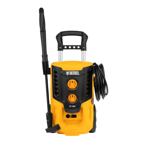 Моечная машина высокого давления R-180, 2200 Вт, 180 бар, 380 л/ч, колесная Denzel