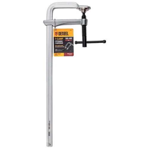 Струбцина F-образная, 100x400мм, кованая Denzel