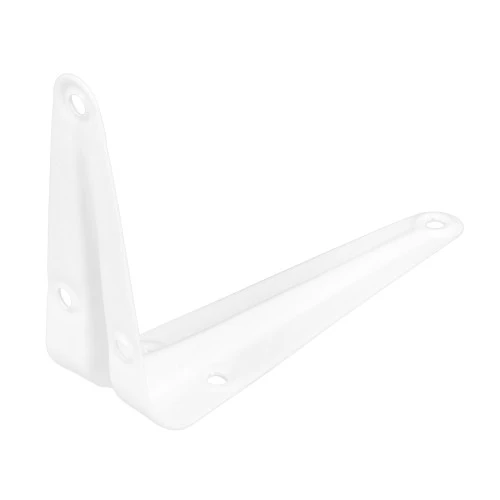 Кронштейн угловой с ребром, 75 х 100 мм, белый Сибртех