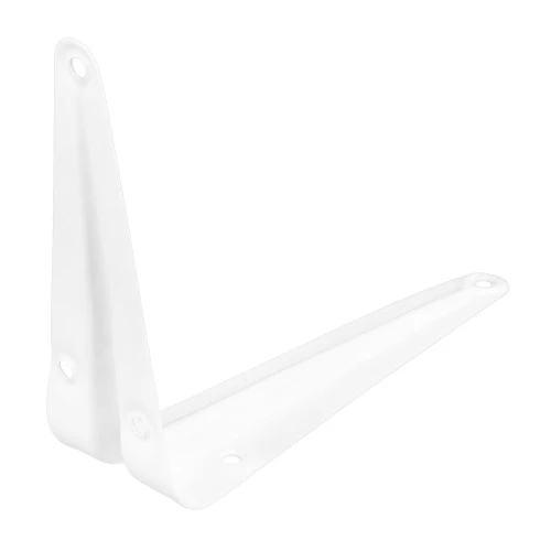 Кронштейн угловой с ребром, 100 х 125 мм, белый Сибртех