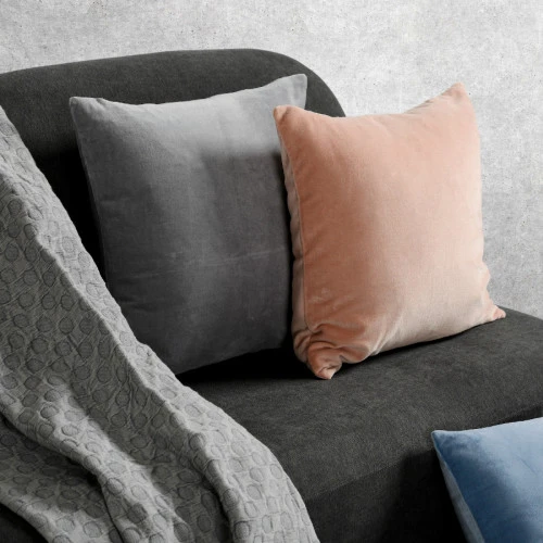 Подушка декоративная из хлопкового бархата цвета пыльной розы из коллекции essential, 45х45 см