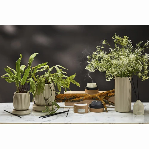 Горшок цветочный кремового цвета из коллекции edge, 1,2л