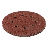 Круг абразивный на ворсовой подложке под "липучку", перфорированный, P 36, 125 мм, 5 шт Matrix