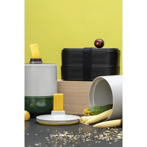 Ланч-бокс с приборами food time, 1 л, черный