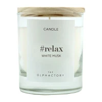 Свеча ароматическая the olphactory, relax, white musk, 40 ч