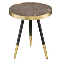 Столик hedda, D40 см, черный/матовое золото