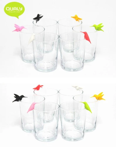 Набор маркеров для бокалов humming bird, 6 шт.