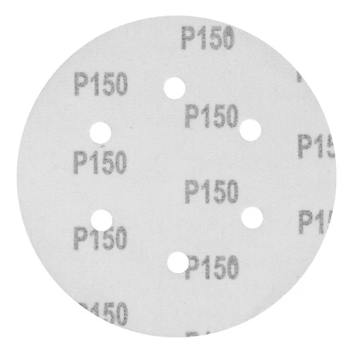 Круг абразивный на ворсовой подложке под "липучку", перфорированный, P 150, 150 мм, 5 шт Matrix
