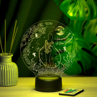 3D светильник  Светильник "Гимнастка с обручем (Тренеру)"