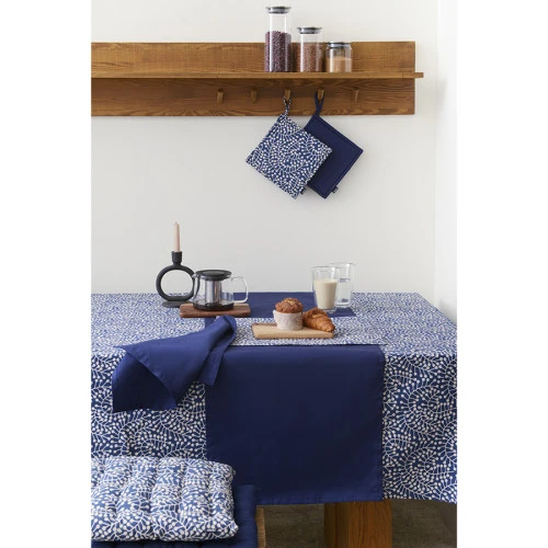 Салфетка двухсторонняя под приборы темно-синяя с принтом Спелая Смородина из коллекции scandinavian touch, 35х45 см