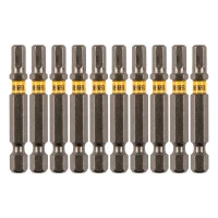 Бита HEX 5х50, сталь S2, шестигранный профиль, 10 шт. Е 6,3 Denzel